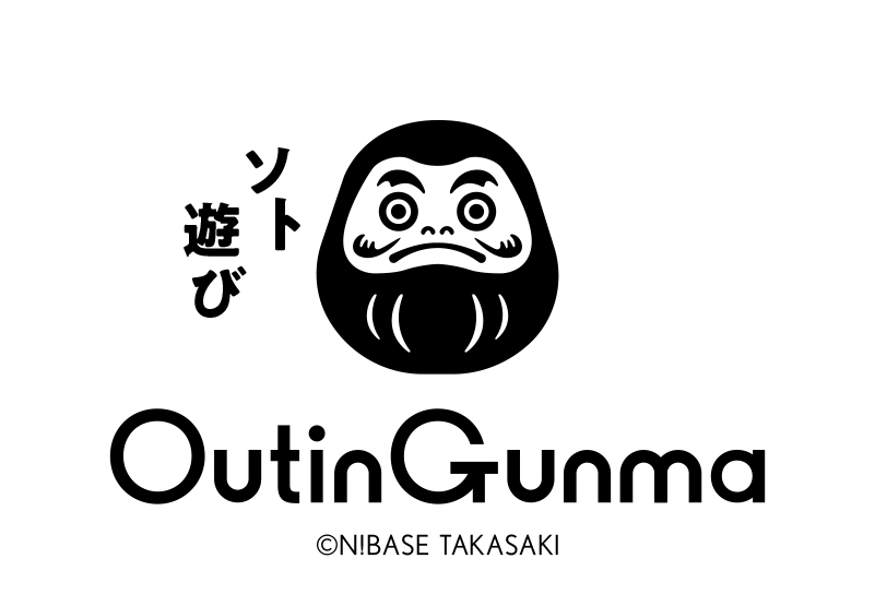 N!BASE TAKASAKIのオリジナルブランドOutinGunmaの高崎だるまロゴ